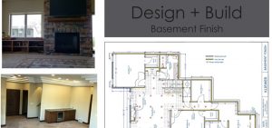 Blueprint and examples of basement renovation